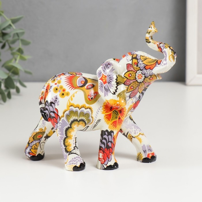 Сувенир полистоун Сувенир полистоун "Слон - буйство красок" МИКС 14х16х5,5 см
