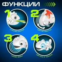 Робот &laquo;Хамелеон&raquo; IQ BOT, на пульте управления, интерактивный: звук, свет, на батарейках