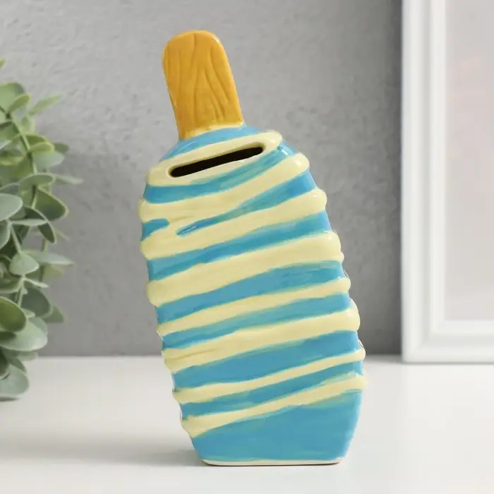 Копилка для денег &laquo;Подтаявшее эскимо&raquo;, керамика, 8.2&times;3.8&times;15.5 см