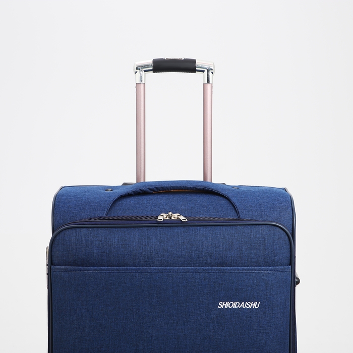 Чемодан большой 95 л (L), отдел на молнии, с расширением, кодовый замок, 3 колеса, 2 наружных кармана, цвет синий Чемодан большой 95 л (L), отдел на молнии, с расширением, кодовый замок, 3 колеса, 2 наружных кармана, цвет синий