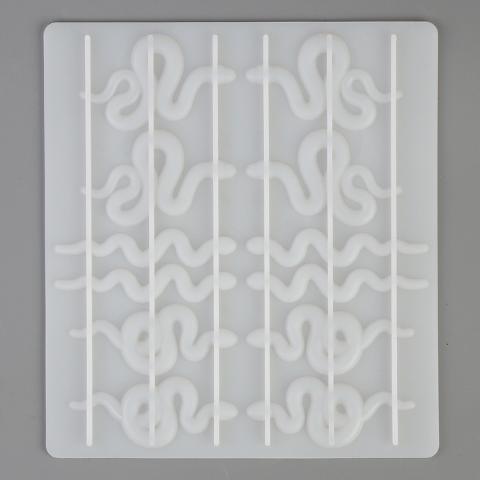 Силиконовый молд Силиконовый молд "Змейки" 16,5х14,8х1 см