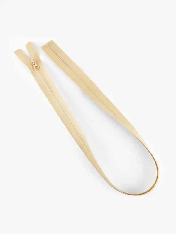 Молния &laquo;Спираль&raquo;, №7, разъёмная, водонепроницаемая, замок автомат, 80 см, светло-бежевая