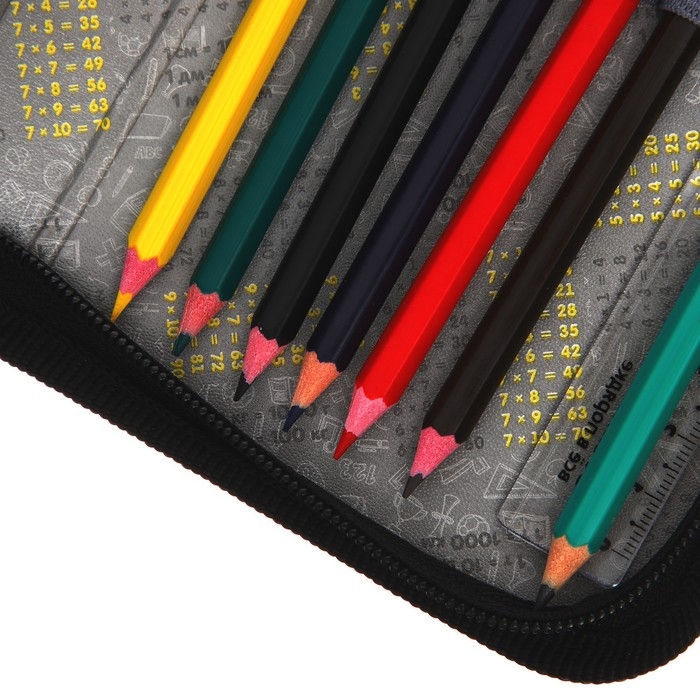 Пенал 1 секция, 115 х 205 мм, с наполнением 16 предметов, Calligrata Пенал 1 секция, 115 х 205 мм, с наполнением 16 предметов, Calligrata "Тачка" ламинированный картон, 30П26/set