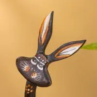 Сувенир на подставке «Заяц», 12×4.5×24.5 см, дерево, МИКС
