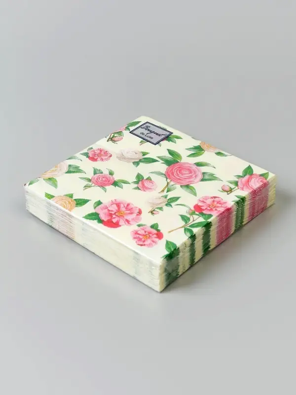 Нежные розы, Салф. Bouquet de Luxe 24х24 3 слоя 25л /15, шт Нежные розы, Салф. Bouquet de Luxe 24х24 3 слоя 25л /15, шт