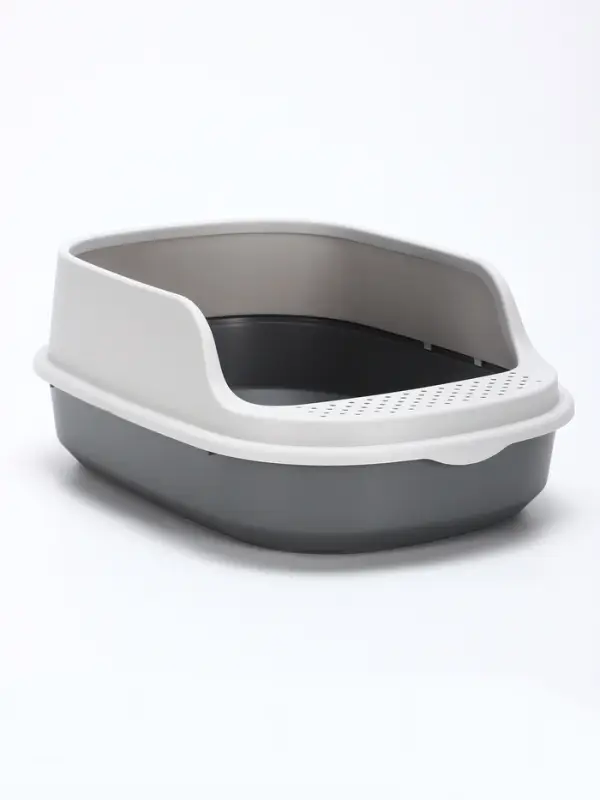 Лоток для кошек &laquo;Фур-Мур&raquo;, 48&times;35.5 см, с высоким бортом, с совком, покрытие софт-тач, смоки