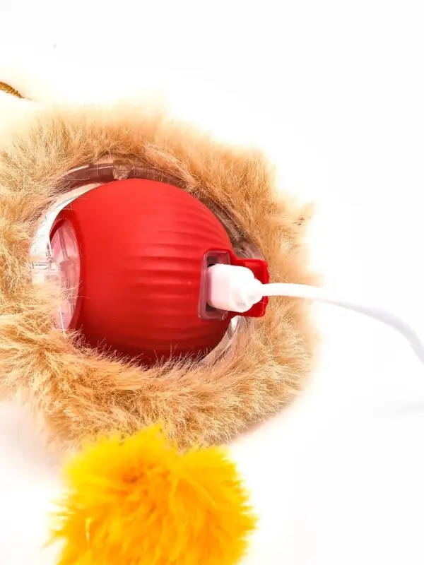 Интерактивная игрушка для кошек &laquo;Убегающий мех&raquo;, красная