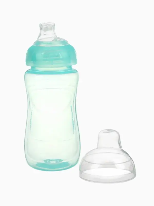 Поильник детский с мягким носиком, 300 мл., бирюзовый, +9 мес