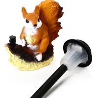 Садовая фигура - фонарь из полистоуна &laquo;Белка с орешком&raquo;, 24&times;16&times;24 см