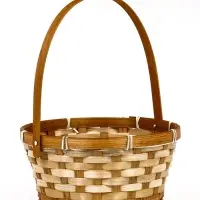 Корзина плетёная, d=21&times;10/24 см, бамбук