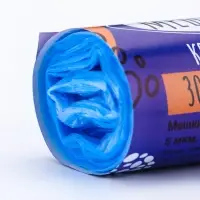Мешки для мусора 30 л, ПНД, 5 мкм, 30 шт в рул, цвет синий