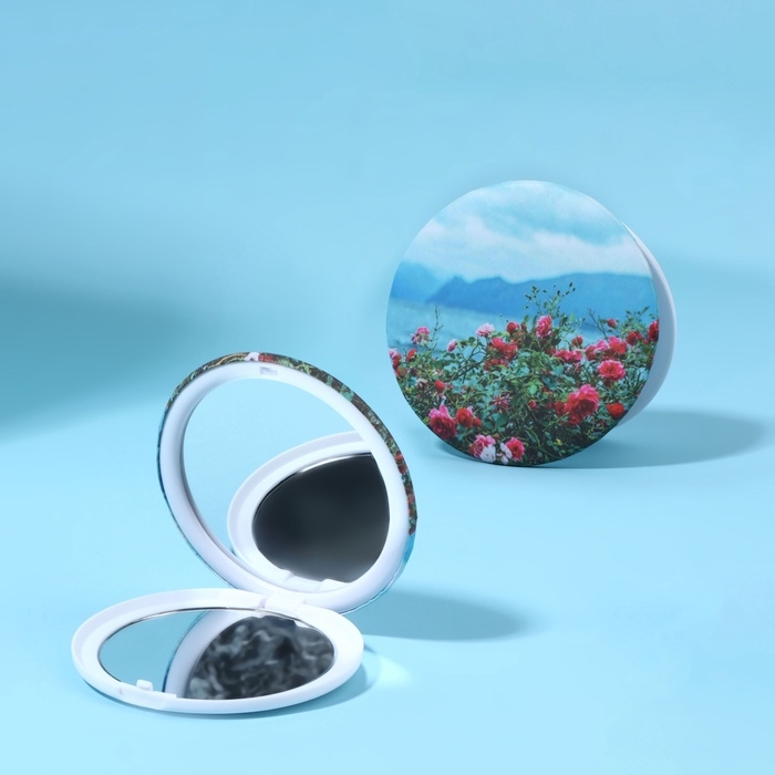 Зеркало складное (2) с/увел ПЛЯЖ d7.5см пластик/бумага цветы пакет QF Зеркало складное (2) с/увел ПЛЯЖ d7.5см пластик/бумага цветы пакет QF