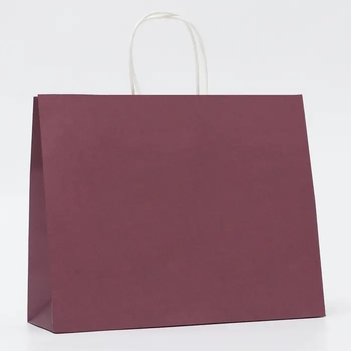 Пакет крафт винный, круглая ручка, 31.5×25×11.5 см, 120 г Пакет крафт винный, круглая ручка, 31.5×25×11.5 см, 120 г