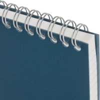 Блокнот Комус на спирали, синий, А7, 80л клетка