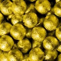 Фольга для конфет 10&times;10 см 100 шт., лимонное золото, фактура №1