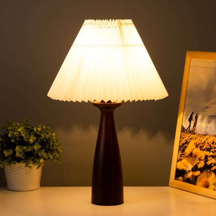 Настольная лампа Настольная лампа "Шен" E27 40Вт коричневый 25х25х39 см RISALUX