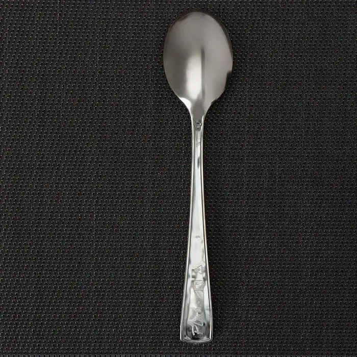 Ложка одноразовая, пластик,17.5 см, столовая, серебристая Ложка одноразовая, пластик,17.5 см, столовая, серебристая