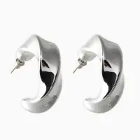 Серьги кольца &laquo;Кручение&raquo;, d=3 см, цвет серебро