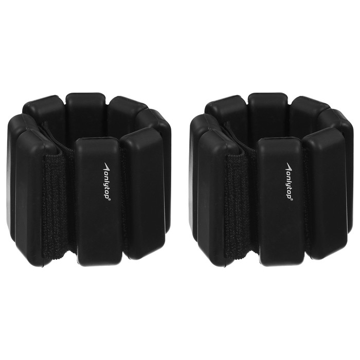Утяжелители ONLYTOP, 2 шт. х 0,5 кг, цвет чёрный Утяжелители ONLYTOP, 2 шт. х 0,5 кг, цвет чёрный