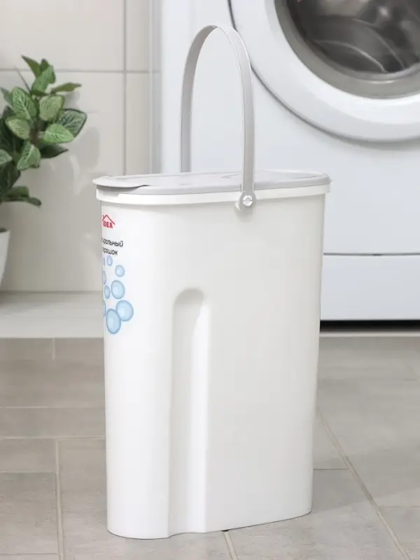 Контейнер для стирального порошка, 5 л, 11&times;24.6&times;32 см, серый