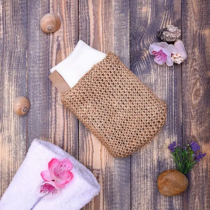 Мочалка Мочалка "Рукавица", джут, 23х11см