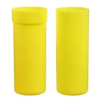 Пенал - тубус Calligrata, 40&times;195 мм, пластиковый, жёлтый