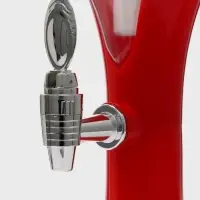 Башня пивная &laquo;Шар&raquo;, колба 3 л, ёмкость для льда, подсветка, пластик, красная