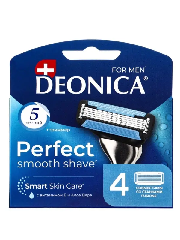 Сменные кассеты DEONICA 5 FOR MEN , 4 шт Сменные кассеты DEONICA 5 FOR MEN , 4 шт