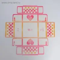 Коробка под бенто-торт с PVC крышкой, кондитерская упаковка «I love you», 12 х 6 х 11.5 см