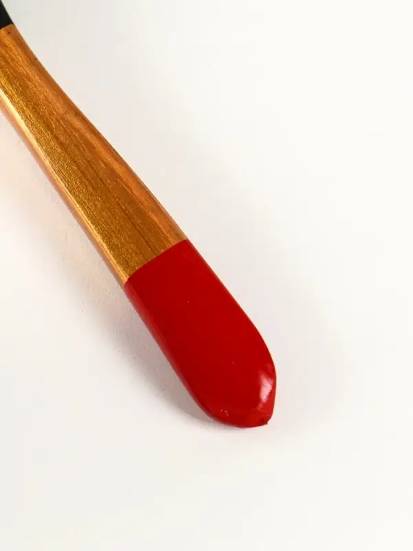 Ложка деревянная &laquo;Чернушка&raquo;, с плоским черенком, 20.2&times;6.2 см, хохлома, ручная роспись