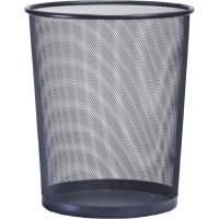 Корзина для мусора круглая Luscan метал cетка 12,3 л черная