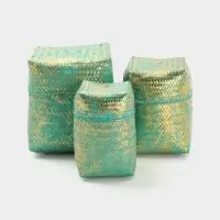 Корзинка плетёная &laquo;Голден&raquo;, 20&times;20&times;26 см, голубая