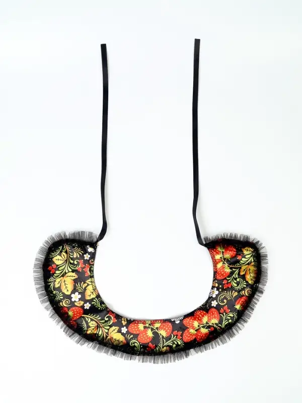Карнавальный воротник "Народная краса" цвет чёрный
