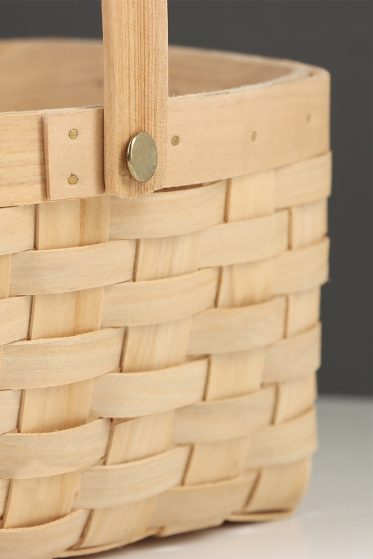 Корзина плетёная, 20×16×10 см, ручка h=11 см, ива, натуральный цвет