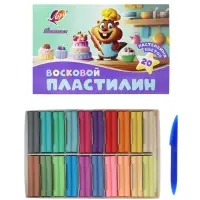Пластилин мягкий (восковой) &laquo;Фантазия&raquo;, 20 цветов, 300 г, пастельный