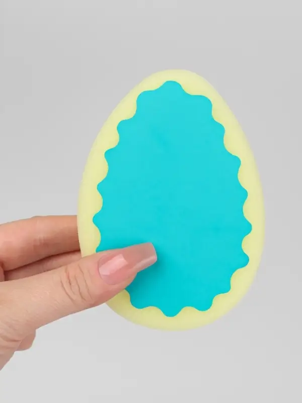 Губка для пилинга лица и тела, 11&times;8&times;2.5 см, розовая, голубая