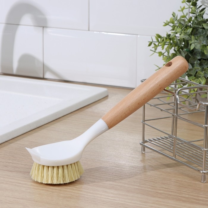 Щётка для посуды Доляна Meli, 24 см, буковое дерево Щётка для посуды Доляна Meli, 24 см, буковое дерево