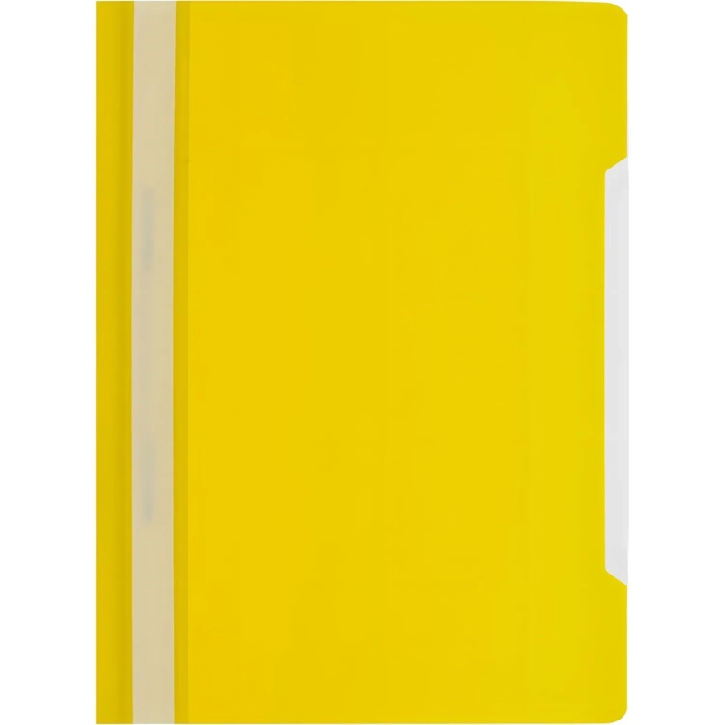 Скоросшиватель пластиковый A4 100/120, желтый, 10шт/уп