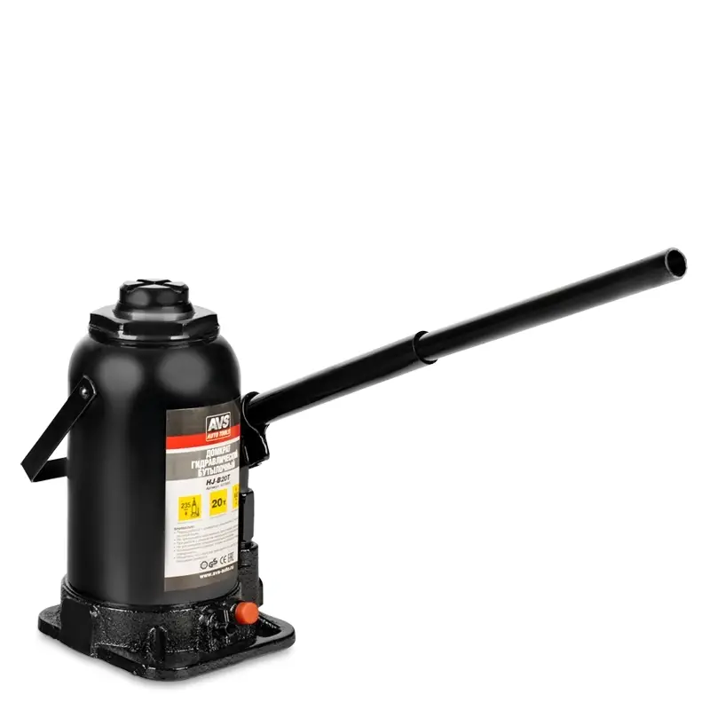 Домкрат гидравлический AVS HJ-B20T, 20т, 235-440мм. с клапаном (сумка, ремкомплект)