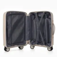 Чемодан на съёмных колёсах, 18", кодовый замок, 33&times;16&times;49 см, светло-бежевый