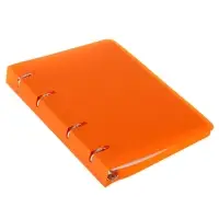 Тетрадь на кольцах Calligrata A5, 80 листов, в клетку, пластиковая обложка, блок офсет, оранжевая