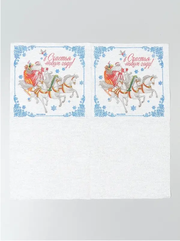 Салфетки бумажные «Новогодняя вьюга», однослойные, 24х24 см, набор 20 шт.