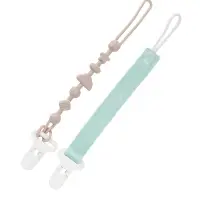 Держатель для соски пустышки, 2 шт, текстиль и силикон, Mum&Baby Держатель для соски пустышки, 2 шт, текстиль и силикон, Mum&Baby