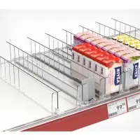 Пластиковый обламывающийся разделитель c передним ограничителем 6 см, 18.5-38.5&times;3.5&times;6 см