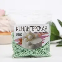 Посыпка кондитерская с мягким центром &laquo;Жемчуг&raquo;: изумрудная, 50 г