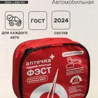 Автомобильная аптечка первой помощи &laquo;ФЭСТ&raquo;, состав 2024, дорожная