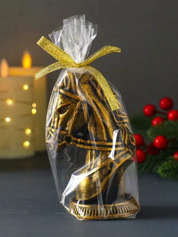 Декоративная свеча Декоративная свеча "Бюст лошади" (бронза), 131 г, 74х60х118