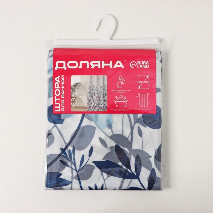 Штора для ванной Доляна «Цветение», 180×180 см, EVA Штора для ванной Доляна «Цветение», 180×180 см, EVA