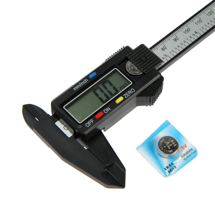 Штангенциркуль электронный ЛОМ, с глубиномером, пластиковый, 150 мм Штангенциркуль электронный ЛОМ, с глубиномером, пластиковый, 150 мм