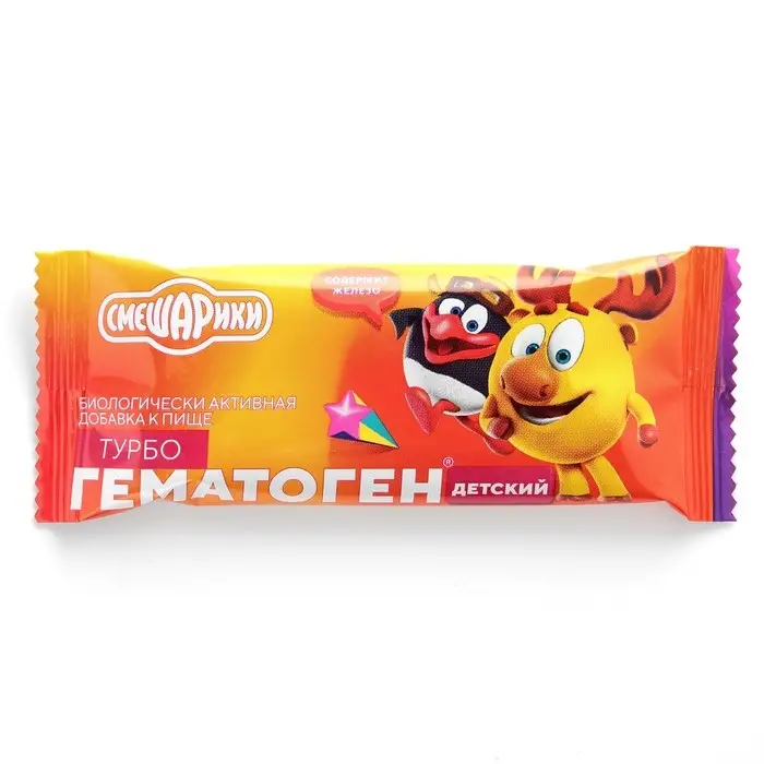 Гематоген Детский турбо, Смешарики, 35 г Гематоген Детский турбо, Смешарики, 35 г